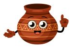 Drink water from earthen pot containing khus(vala)